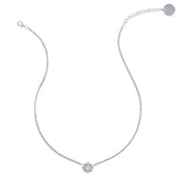 Mini Filary Necklace in Silver with Prasiolite